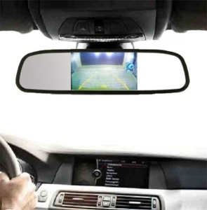 Monitor LCD 4,3" w lusterku kamera cofania 2 video