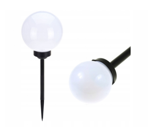 TG47830 LAMPA SOLARNA OGRODOWA BIAŁA KULA BIAŁY LAMPY LED
