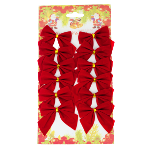 TG59784 KOKARDKI CZERWONE WELUROWE DEKORACYJNE 12SZT