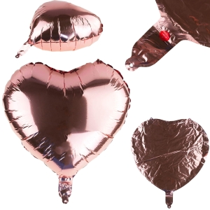 TG66235-3 BALON FOLIOWY SERCE RÓŻOWE SERDUSZKO NA HEL
