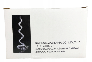 TG38879-1 LAMPKI DRUCIK 300LED ZIMNE BIAŁE WŁOSY ANIOŁA