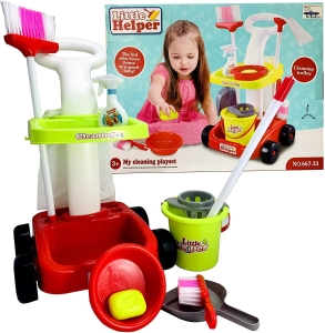 ZESTAW SPRZĄTAJĄCY WÓZEK AKCESORIA MOP MIOTŁA