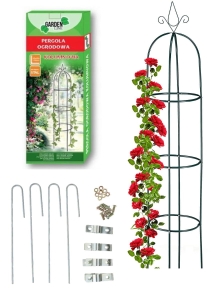PERG-N0309 PERGOLA OGRODOWA KOLUMNOWA NA RÓŻE KWIATY + KOTWY