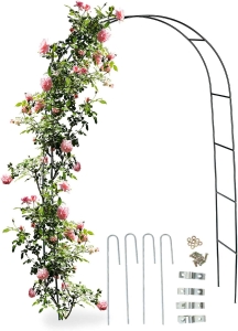 PERG-N3214 PERGOLA OGRODOWA ŁUK NA RÓŻE KWIATY 240cm + KOTWY