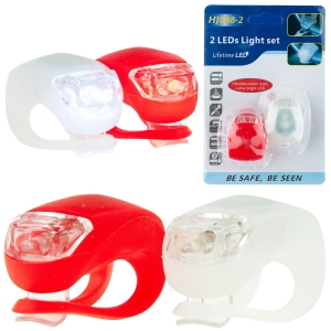 ZW39 DIODOWA LAMPKA ROWEROWA LED PRZÓD TYŁ 2 SZT