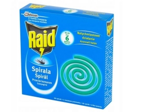 Spirala na komary RAID odstraszacz 6h x 10 sztuk