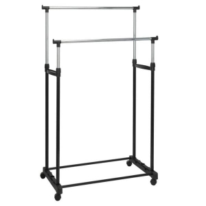 Wieszak NA UBRANIA podwójny PÓŁKA GARDEROBA STOJAK