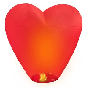 DD19 LAMPION SZCZĘŚCIA LAMPIONY latający SERCE ŚLUB WESELE