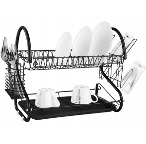 AG373E 2SUSZARKA DO NACZYŃ 2 POZIOMY BLACK