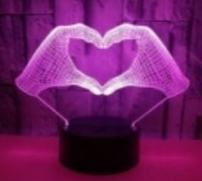 ZD98C LAMPKA NOCNA DŁONIE 3D LED