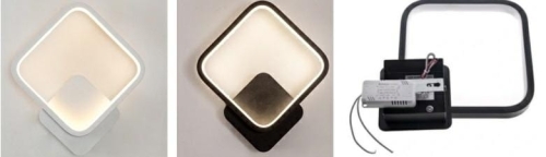 ZD113A KINKIET LED 12W 20x23CM CZARNY