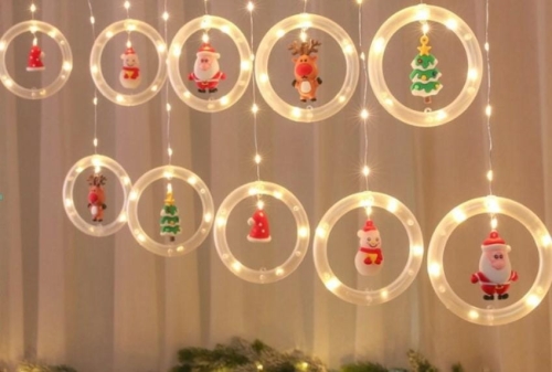 DA324A LAMPKI CHOINKOWE LED 3M KÓŁKA Z FIGURAMI