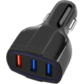 PLS34F ŁADOWARKA SAM. QC 3.0 3xUSB BLACK
