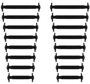 DA10A SZNUROWADŁA SILIKONOWE BEZ WIĄZANIA 16SZT BLACK