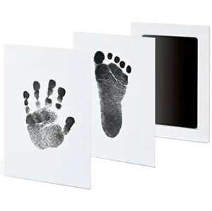 DA83 NIEBRUDZĄCY ODCISK RĄCZKI STÓPKI 10x15,3 CM BLACK