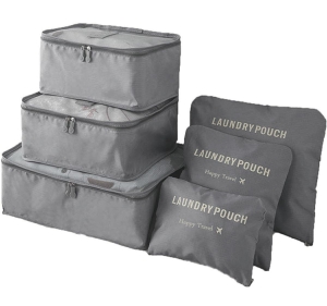 BQ28G ORGANIZER PODRÓŻNY 6 SZT GREY