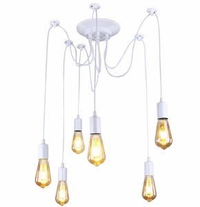 ZD74B LAMPA SUFITOWA 6 RAMION BIAŁA