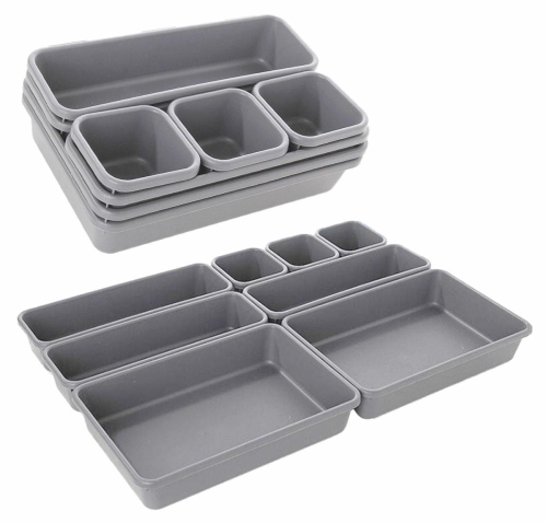 AG641B MODUŁOWY ORGANIZER 8SZT SZARY