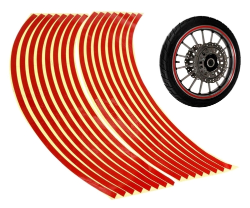 AG555B NAKLEJKI ODBLASKOWE NA KOŁA RED