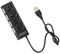 AK228A HUB 4xUSB AKTYWNY Z WYŁĄCZNIKAMI