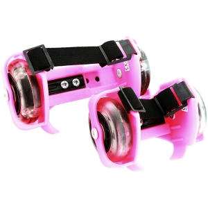 AG234A WROTKI ROLKI ŚWIECĄCE NA BUT PINK