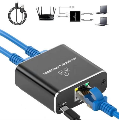 HD43 ROZDZIELACZ SIECIOWY 1X2 RJ45