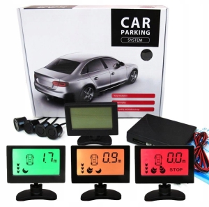 Czujniki cofania 4 sensory wyświetlacz LCD bezprzewodowy z buzzerem
