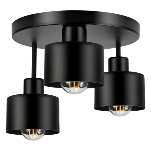 ZD177 WISZĄCA LAMPA SUFITOWA 3xE27 CZARNA