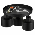 ZD177 WISZĄCA LAMPA SUFITOWA 3xE27 CZARNA