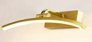 ZD200 LAMPKA ŚCIENNA ŁUK 60CM BIAŁA NEUTRALNA ZŁOTY