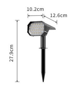 ZD202 LAMPA SOLARNA LED WBIJANA REFLEKTOR CZUJNIK ZMIERZCHU