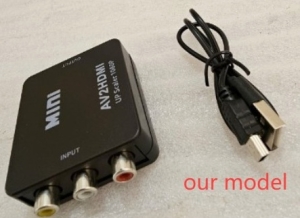 HD44 ADAPTER SYGNAŁU AV RCA CINCH DO HDMI AUDIO RCA