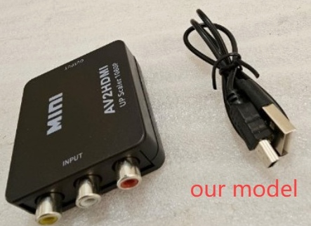 HD44 ADAPTER SYGNAŁU AV RCA CINCH DO HDMI AUDIO RCA