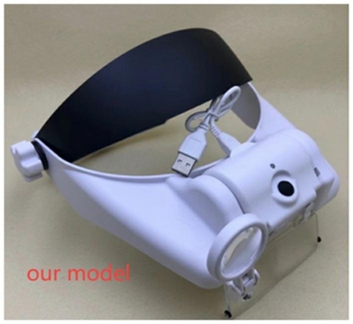 AG578B OKULARY POWIĘKSZAJĄCE LED 8X