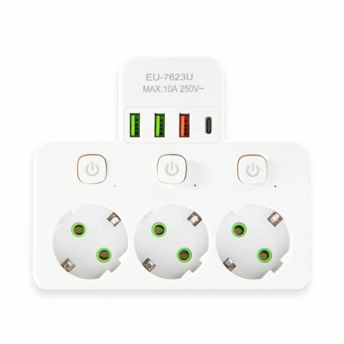 DA714C LISTWA ZASILAJĄCA 3 GNIAZDA + 3xUSB + USB-C 3M