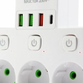 DA714C LISTWA ZASILAJĄCA 3 GNIAZDA + 3xUSB + USB-C 3M