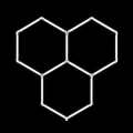 ZD211A LAMPA LED 3 HEXAGONY 164X163CM