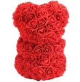 BQ54 MIŚ Z RÓŻ Z SERCEM 23CM LED