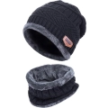 BQ52D KPL UNISEX CZAPKA I SZALIK BLACK