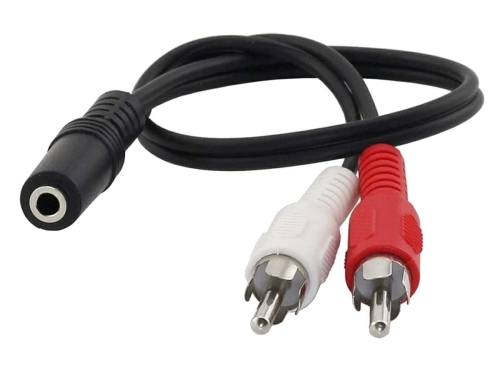 AK267 PRZEJŚCIÓWKA JACK 3,5 NA 2 RCA