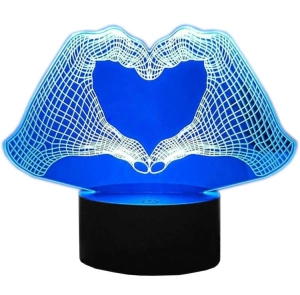 ZD98C LAMPKA NOCNA DŁONIE 3D LED