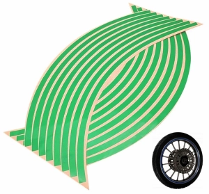 AG555C NAKLEJKI ODBLASKOWE NA KOŁA GREEN