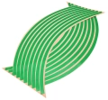 AG555C NAKLEJKI ODBLASKOWE NA KOŁA GREEN