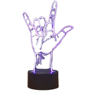ZD98I LAMPKA NOCNA RĘKA 3D LED