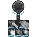 AG894 SŁUCHAWKA PRYSZNICOWA CZARNA
