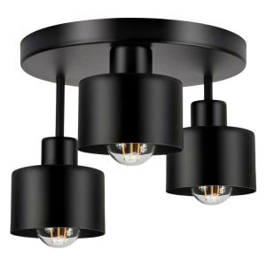 ZD177 WISZĄCA LAMPA SUFITOWA 3xE27 CZARNA