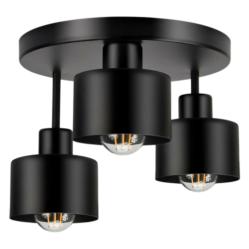 ZD177 WISZĄCA LAMPA SUFITOWA 3xE27 CZARNA