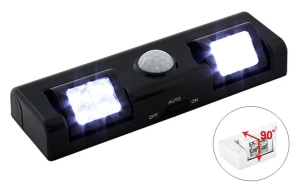 ZD26B LAMPKA 8 LED CZUJNIK RUCHU CZARNA