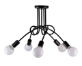 ZD74A NOWOCZESNA LAMPA ŻYRANDOL 5 CZARNY