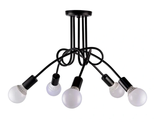 ZD74A NOWOCZESNA LAMPA ŻYRANDOL 5 CZARNY